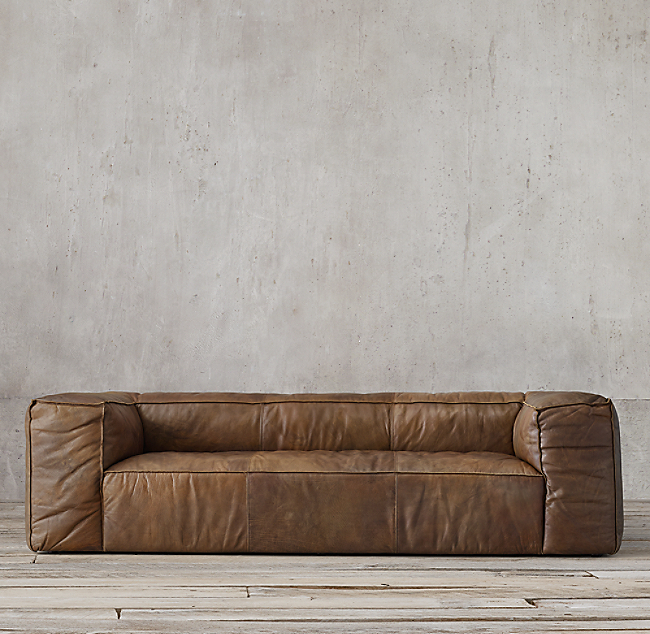 Fulham Leather Sofa, Restoration Hardware Sofa Leather