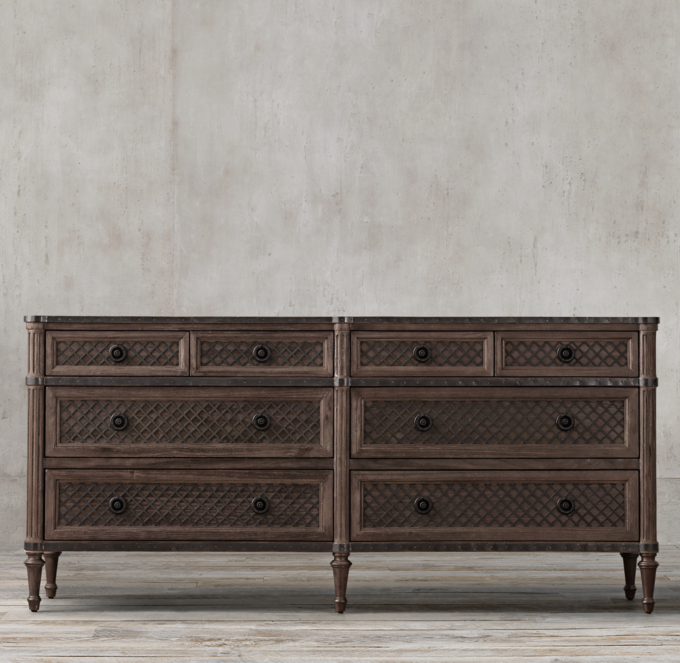 Louis Xvi Treillage 8 Drawer Dresser