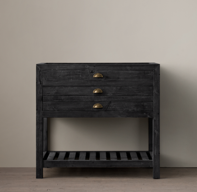 Printmaker's Single Washstand Base | RH