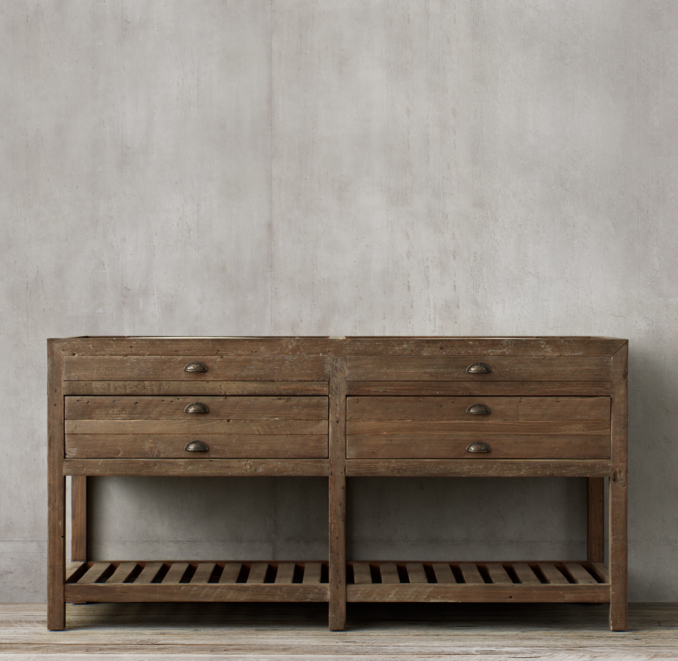 Printmaker's Double Washstand Base | RH