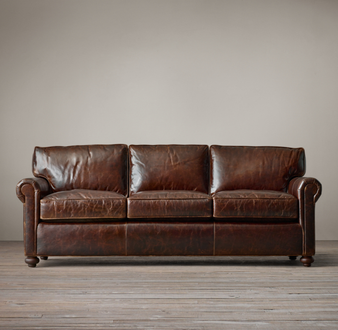 Petite Original Lancaster Leather Sofa | RH