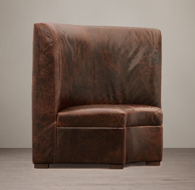 Maxwell Leather Corner Banquette