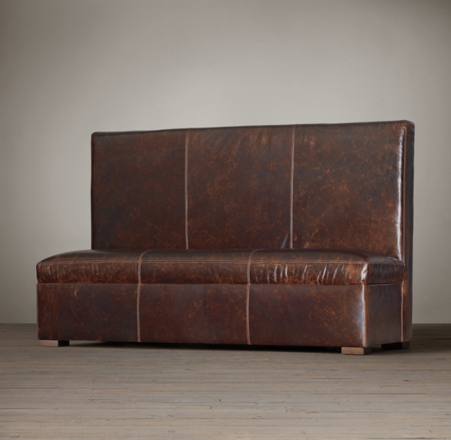 Maxwell Leather Triple Banquette