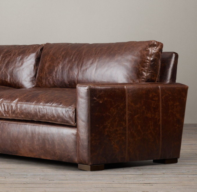 7' Petite Maxwell Leather Sofa 
