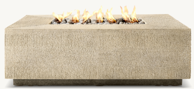 Vetro Square Fire Table