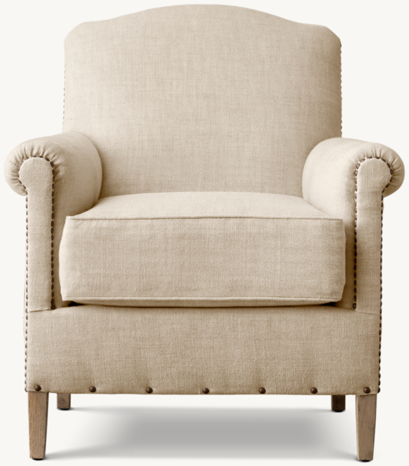 1920S French Camelback Upholstered Club Chair 