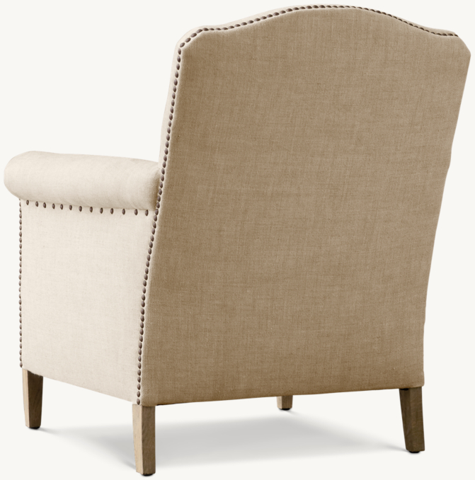1920S French Camelback Upholstered Club Chair 