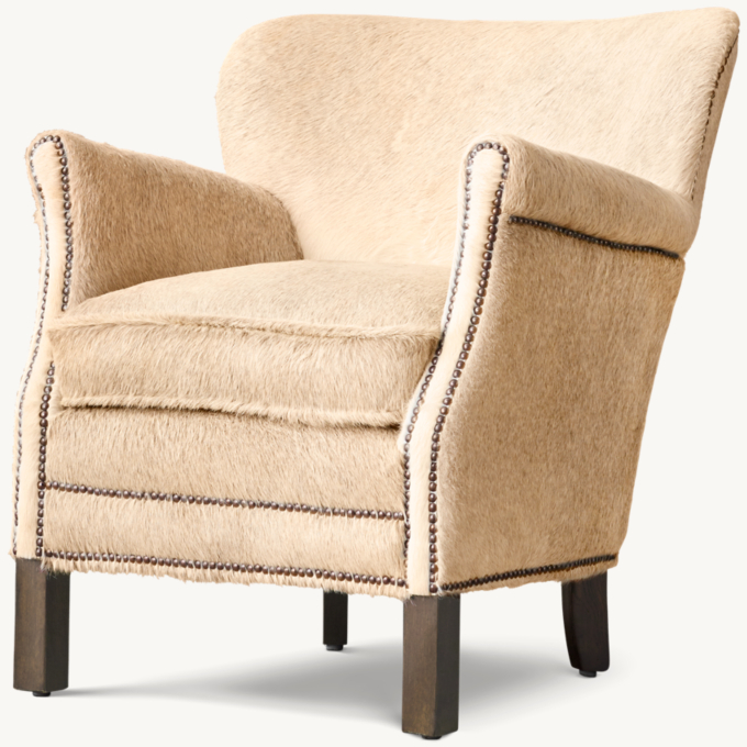 Professor s Hair On Hide Chair with Nailheads