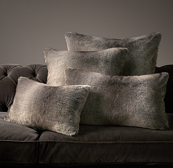 Luxe Faux Fur Pillow Cover - Wolf