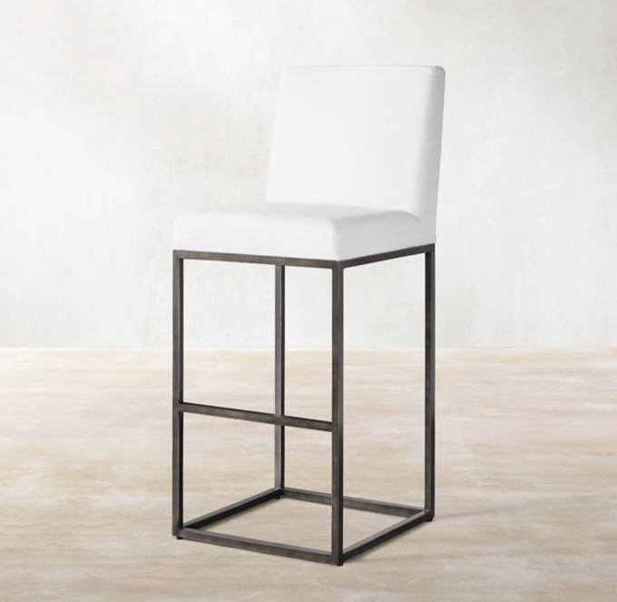 Emery Armless Fabric Bar & Counter Stool
