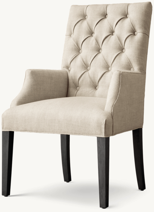 Three Quarter view of Bennett Parsons Fabric Dining Armchair 