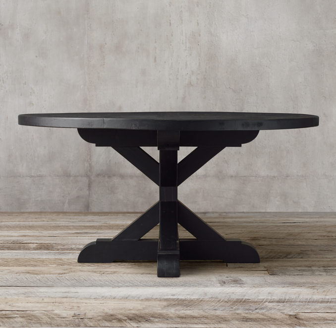 Salvaged Wood XBase Round Dining Table