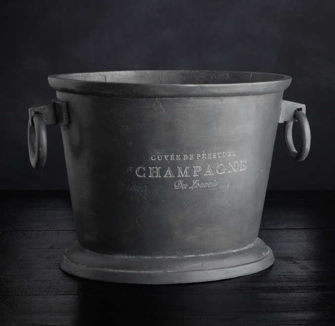 Grand Brasserie Cast Aluminum Engraved Champagne Bucket