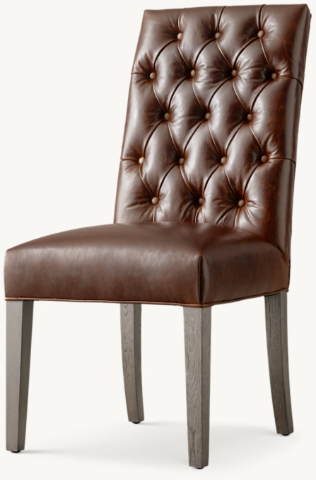 Three Quarter view of Bennett Parsons Leather Side Chair 