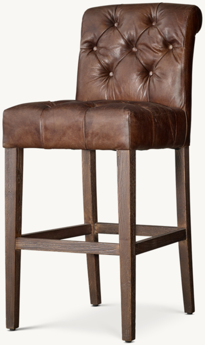 Bennett Roll-Back Leather Bar & Counter Stool 