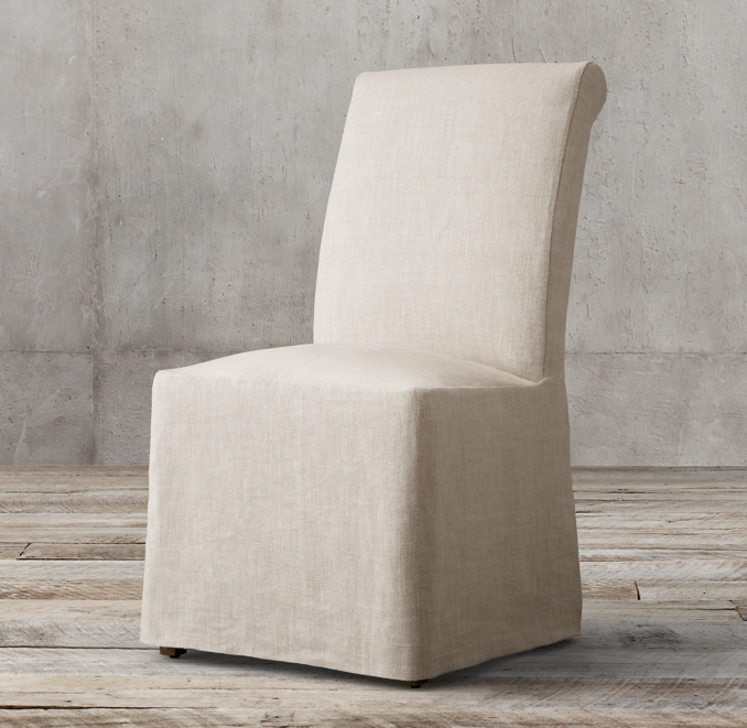 Hudson RollBack Slipcovered Dining Side Chair