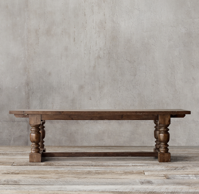 1930s French Farmhouse Rectangular Extension Dining Table RH