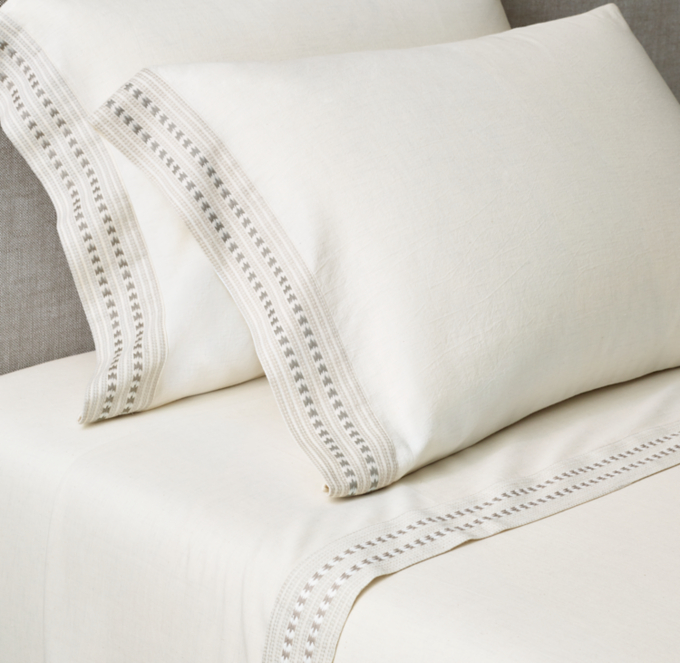 Allali Embroidered Cotton Sheet Set