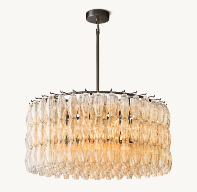 Chiara Clear Glass Round Chandelier 37\"