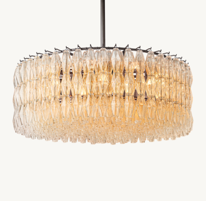 Chiara Clear Glass Round Chandelier 47\"