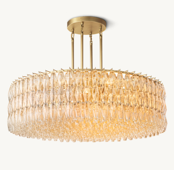 Chiara Clear Glass Round Chandelier 62\"
