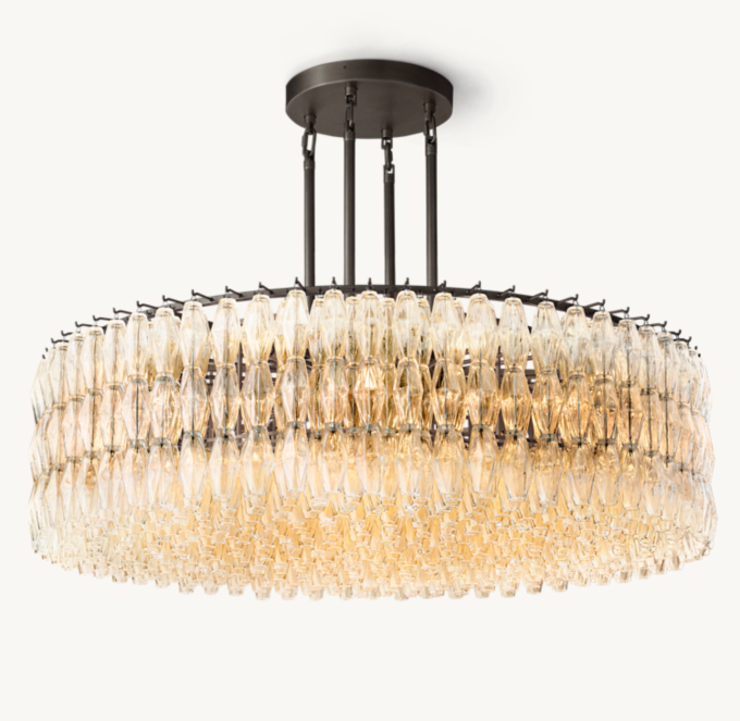 Chiara Clear Glass Round Chandelier 62\"