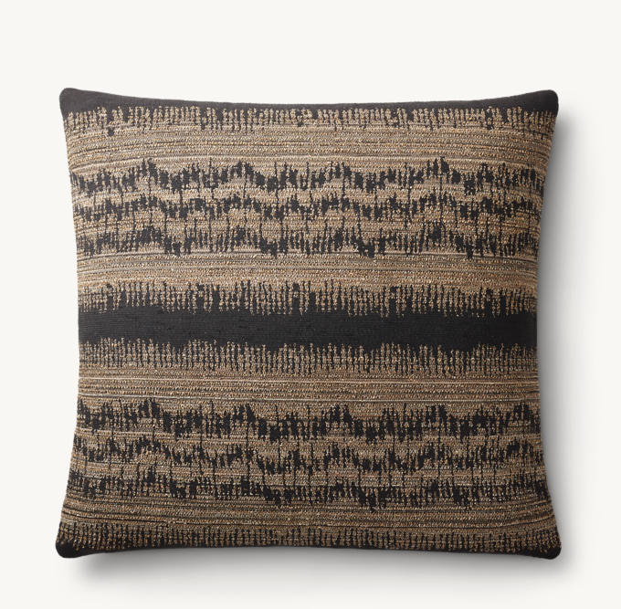 NAYA SKETCHED WAVE OUTDOOR PILLOW COVER - SQUARE