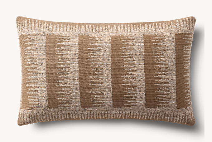 NAYA SKETCHED PANE OUTDOOR PILLOW COVER - LUMBAR