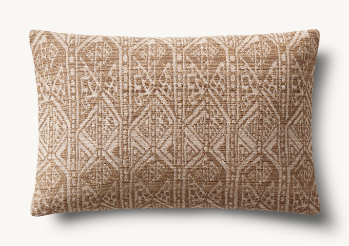 NAYA ALLOVER DIAMOND OUTDOOR PILLOW COVER - LUMBAR