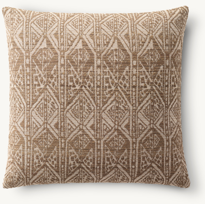 NAYA ALLOVER DIAMOND OUTDOOR PILLOW COVER - SQUARE