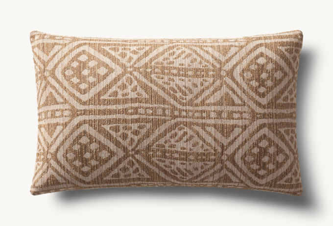 NAYA BOLD ALLOVER DIAMOND OUTDOOR PILLOW COVER - LUMBAR