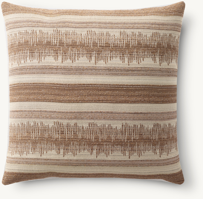 NAYA SKETCHED BAND OUTDOOR PILLOW COVER - SQUARE