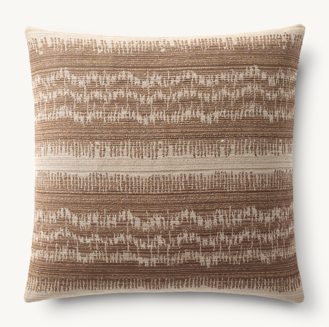 NAYA SKETCHED WAVE OUTDOOR PILLOW COVER - SQUARE