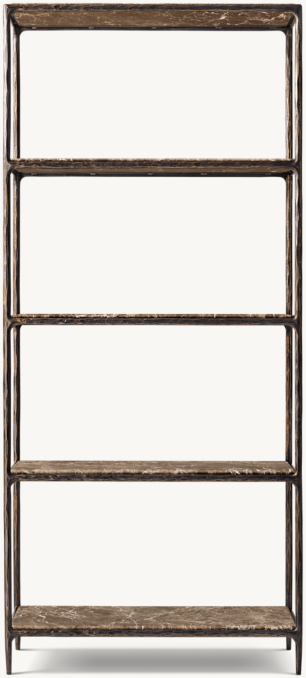 Shown in Brown Emperador Marble/Forged Bronze.
