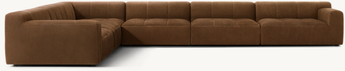 Burano Modular Leather Left-Arm L-Sectional