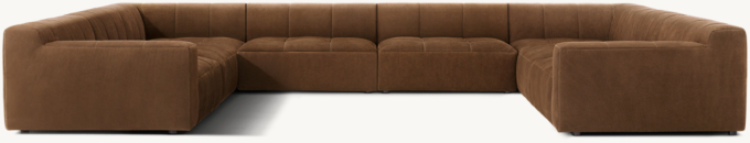 Burano Modular Leather U-Sofa Sectional