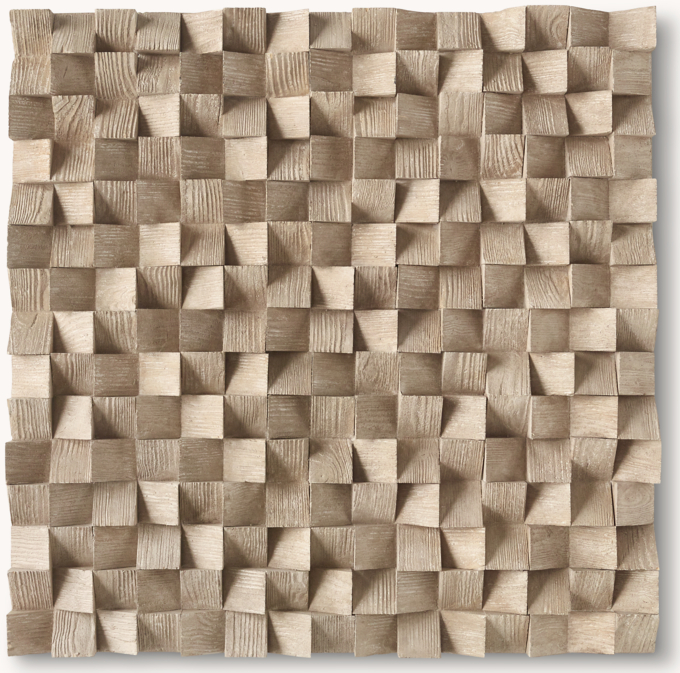 Geometric Wood Block Wall Art