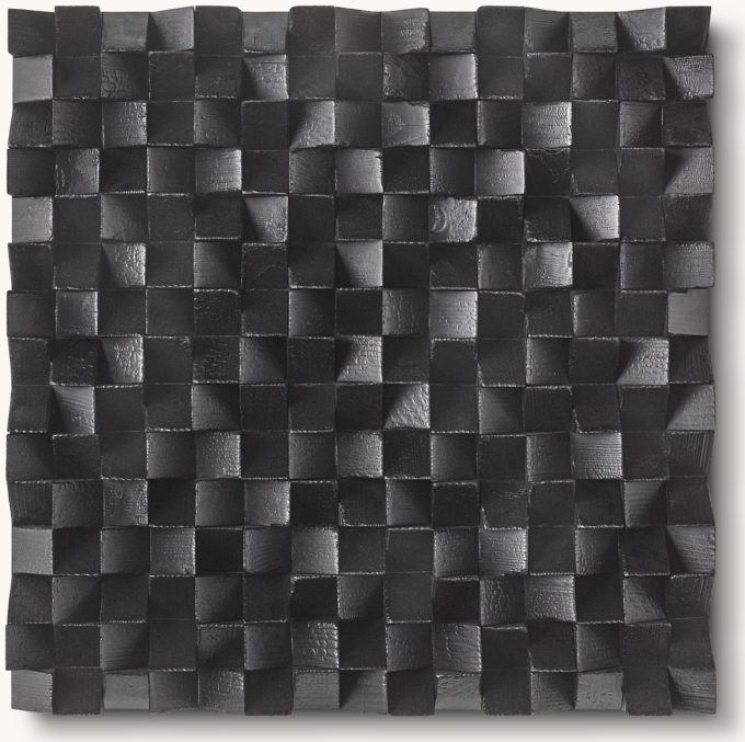 Geometric Wood Block Wall Panel
