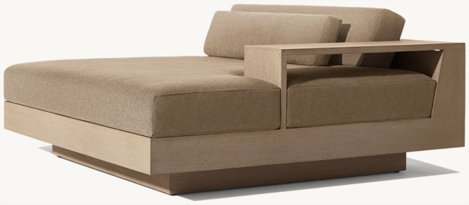 Cape Town Teak Modular Right-Arm Daybed RH