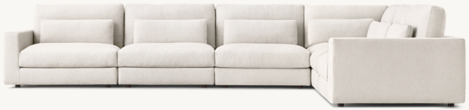 Front view of Lugano Modular Left-Arm L-Sectional 