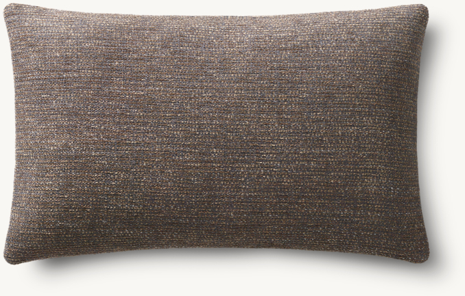 Overhead view of Italian Pietro Marled Knife-Edge Pillow Cover - Lumbar 