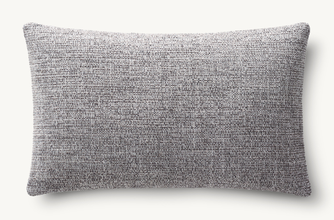 Overhead view of Italian Pietro Marled Knife-Edge Pillow Cover - Lumbar 