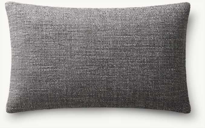 Overhead view of Italian Pietro Marled Knife-Edge Pillow Cover - Lumbar 