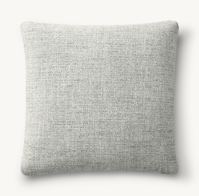 Overhead view of Italian Pietro Marled Knife-Edge Pillow Cover - Square 
