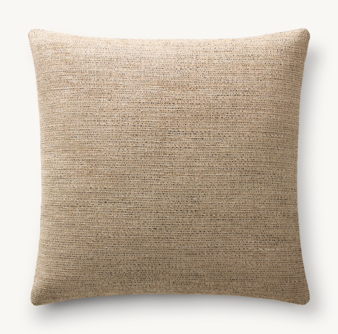 Overhead view of Italian Pietro Marled Knife-Edge Pillow Cover - Square 