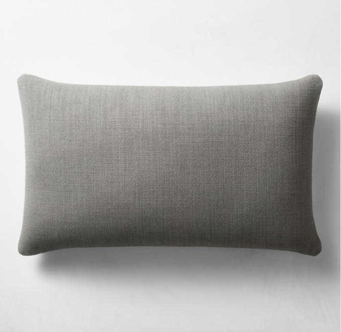 Italian Pietro Solid KnifeEdge Pillow Cover Lumbar