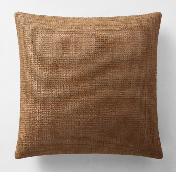 Italian Pietro Basket Weave KnifeEdge Pillow Cover Square