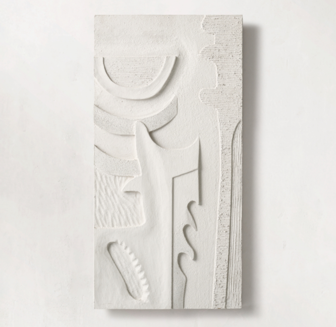 Front view of Abstract Plaster Relief Wall Panel Ii 