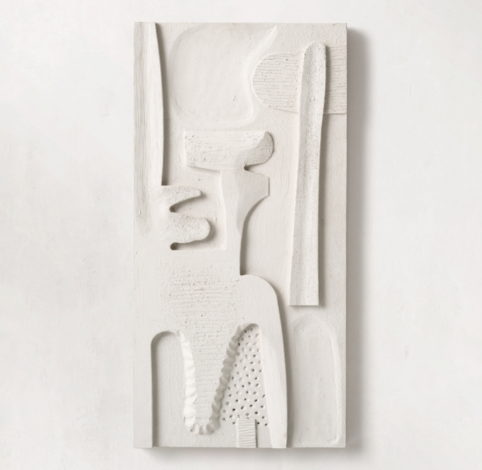 Front view of Abstract  Plaster Relief Wall Panel Iv 
