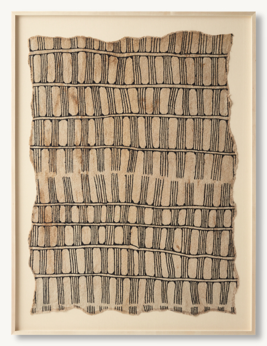 Mbuti Hand-Painted Cloth Panel 4